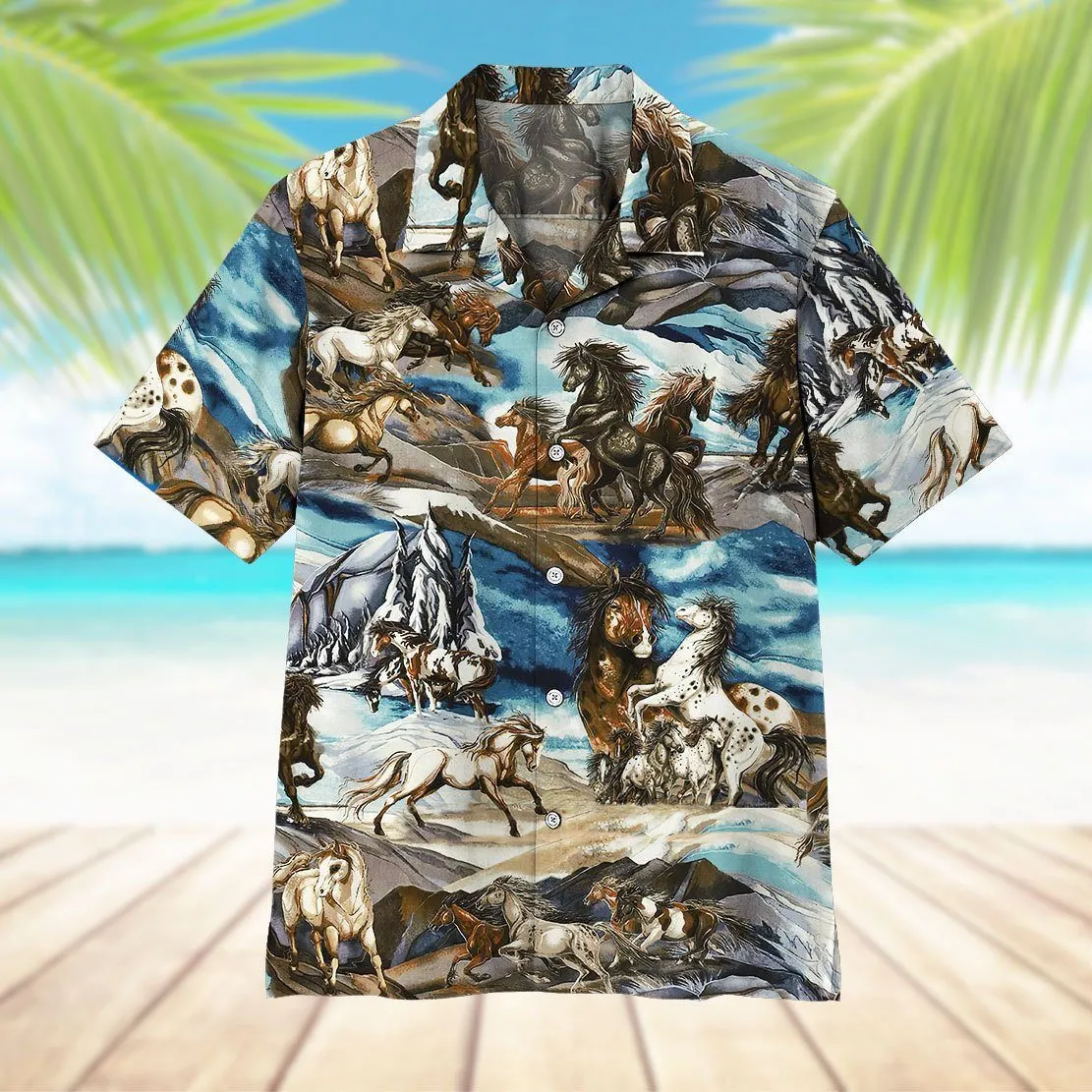 Gearhuman 3D Horse Hawaii Shirt