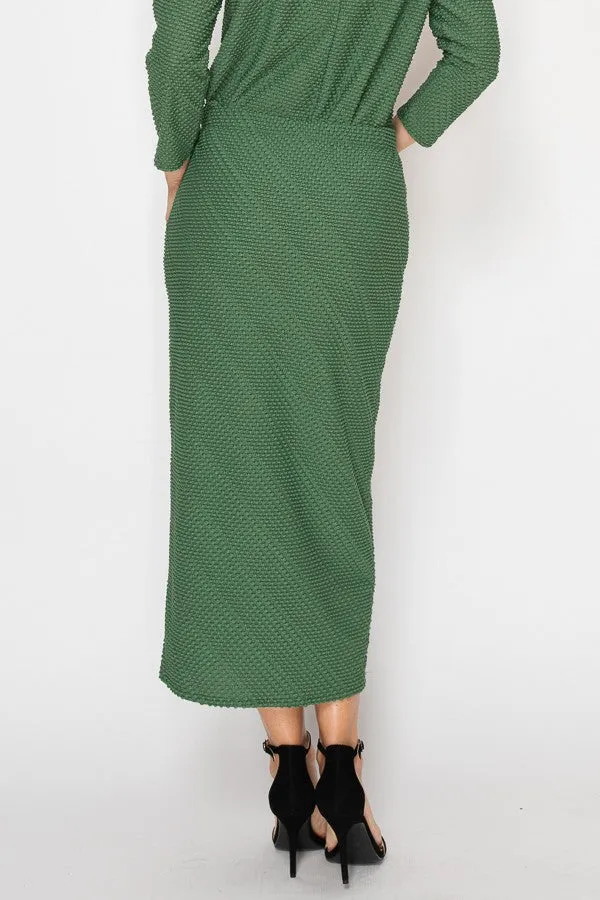 Georgia Olive Pencil Skirt-Regular & Plus