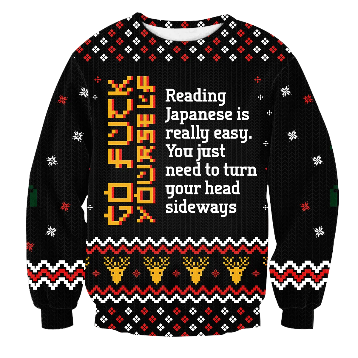 Giftngon - Learn Japanese Christmas Unisex Wool Sweater