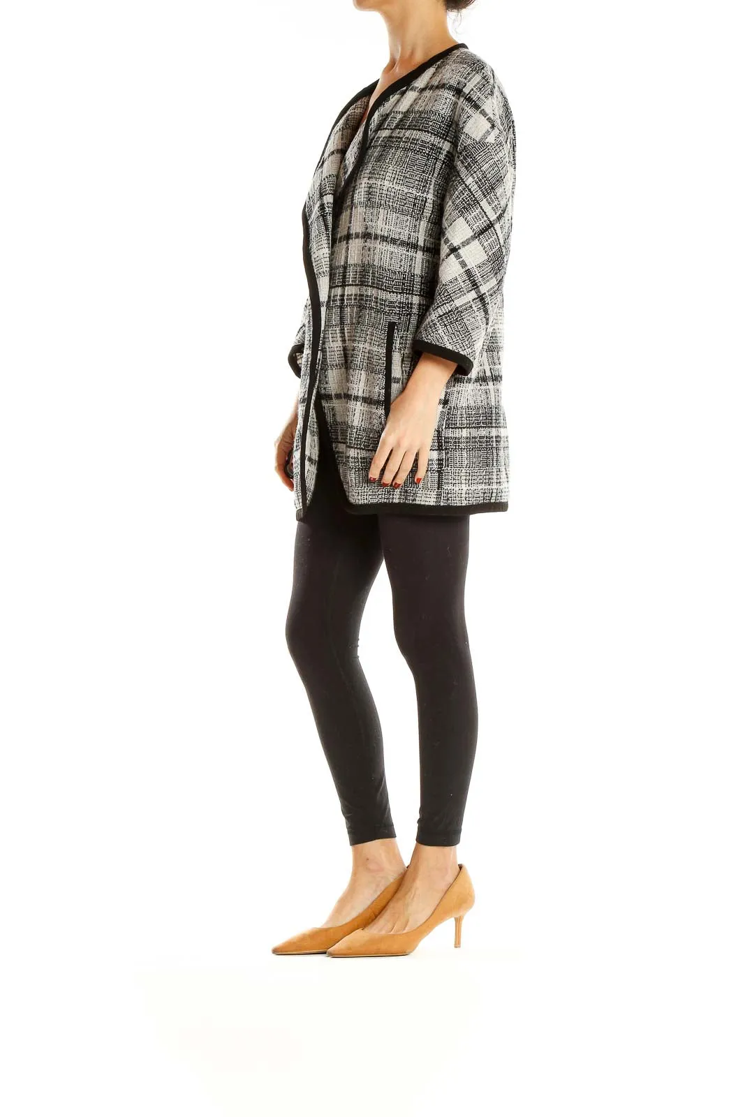 Gray Black Checkered Jacket