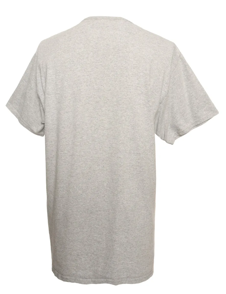 Grey Lewis & Clary Football Printed T-shirt - L