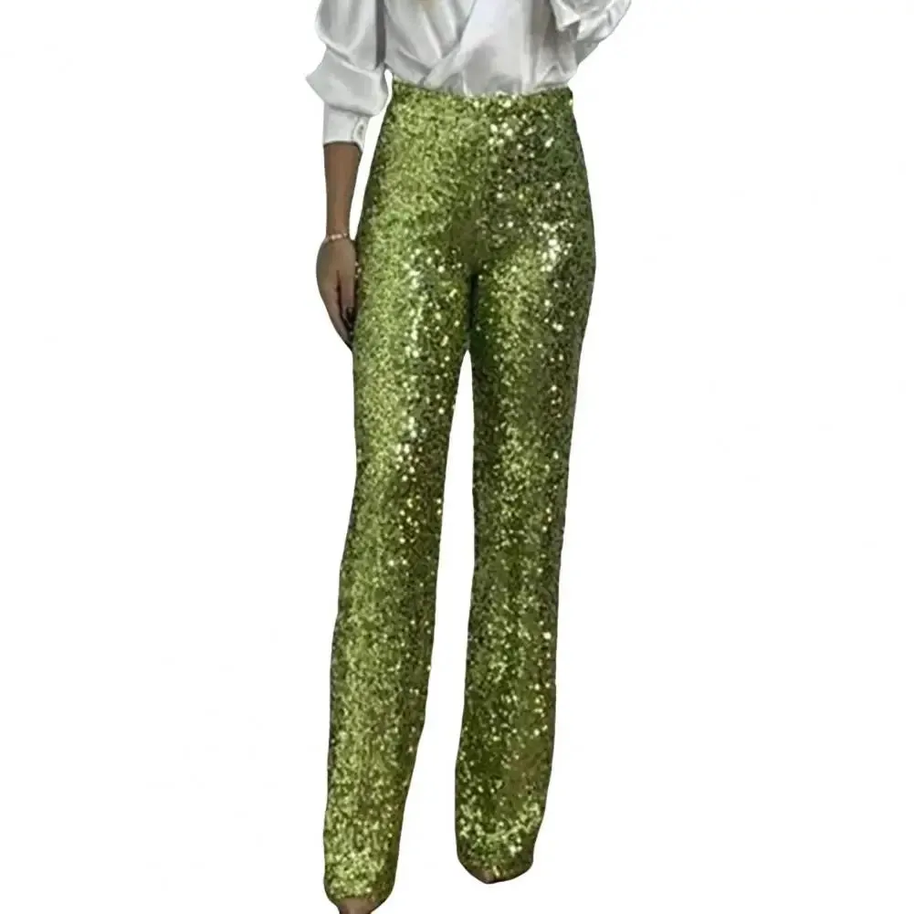 High Waist Flared Sequin Pants