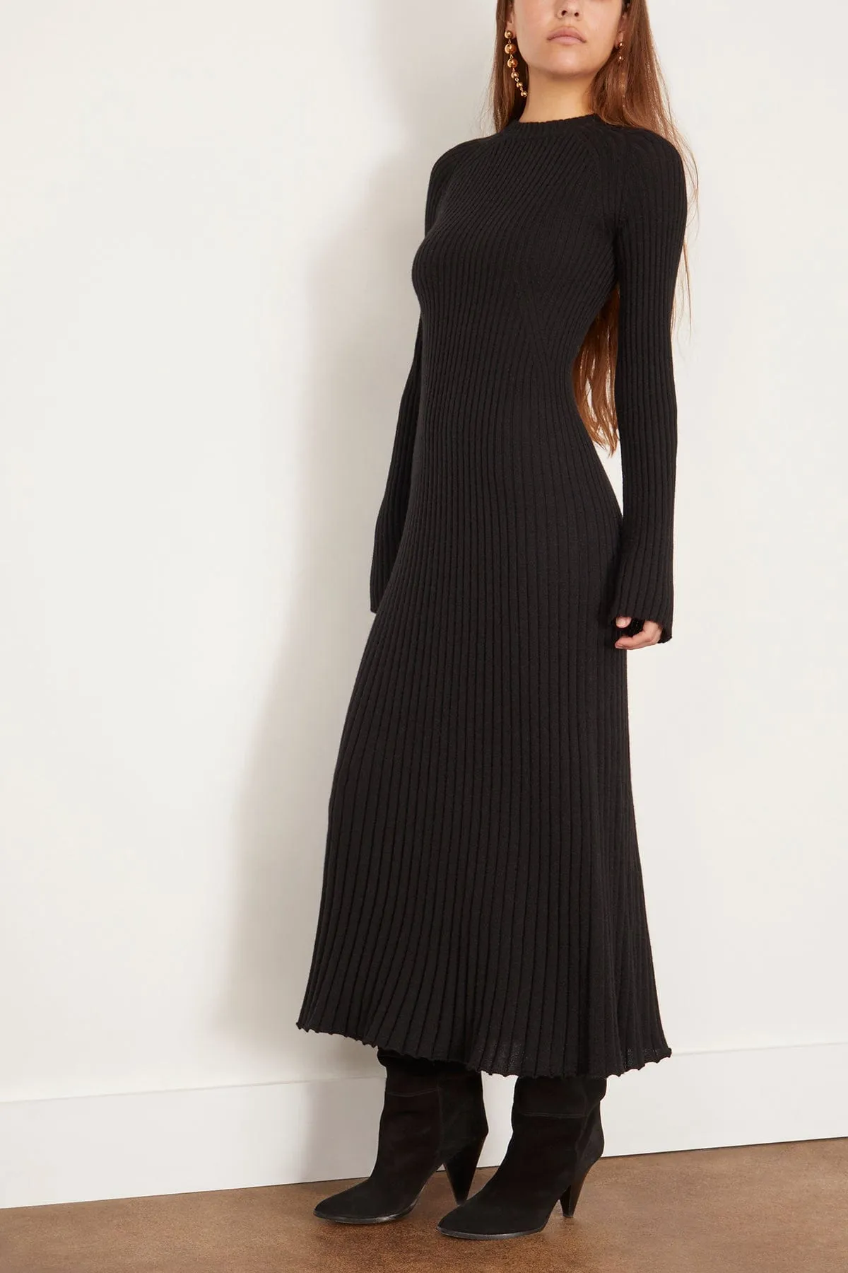 Hobas Knit Dress in Black