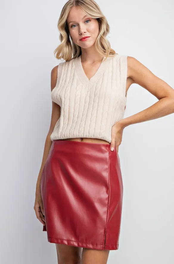 Holly Faux Leather Mini Skirt