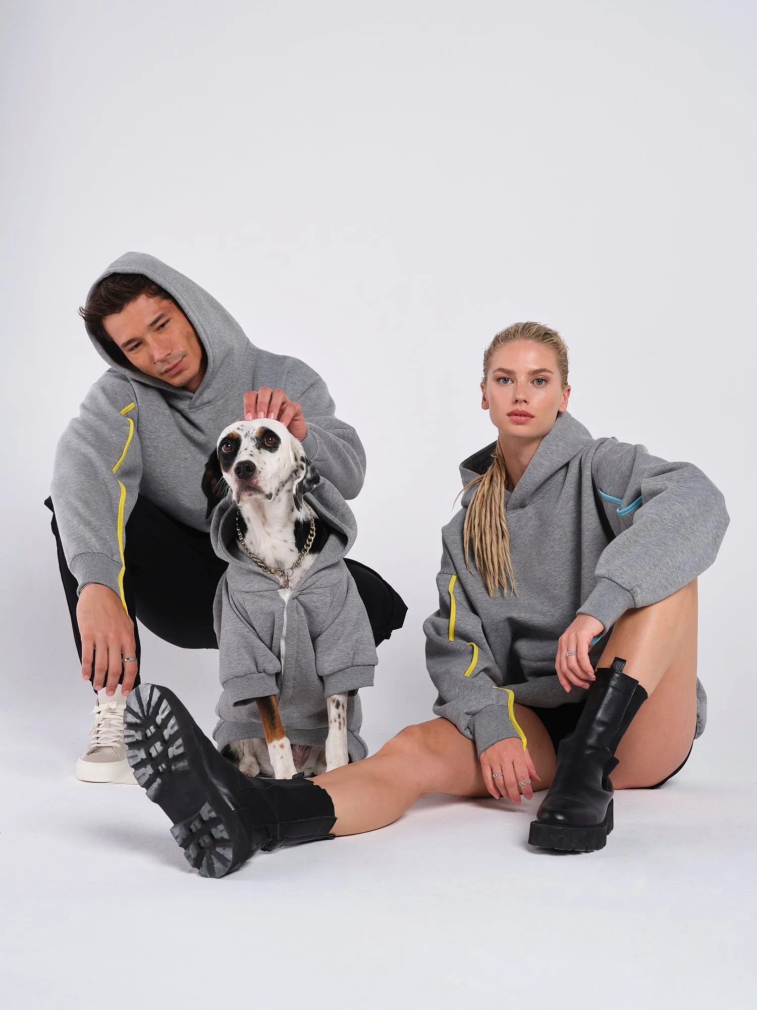 Hoodie für Hund in Grau Poppy