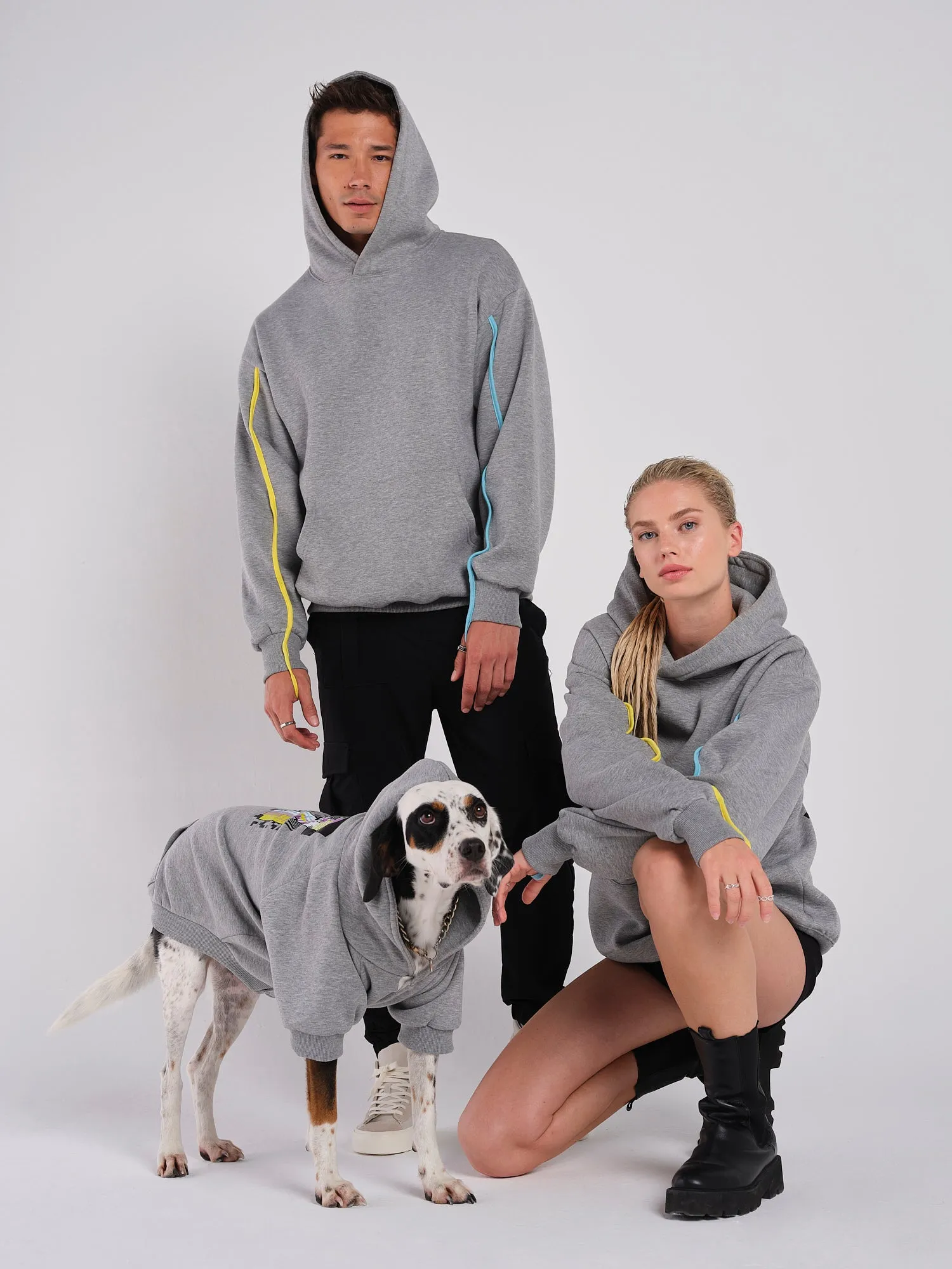 Hoodie für Hund in Grau Poppy