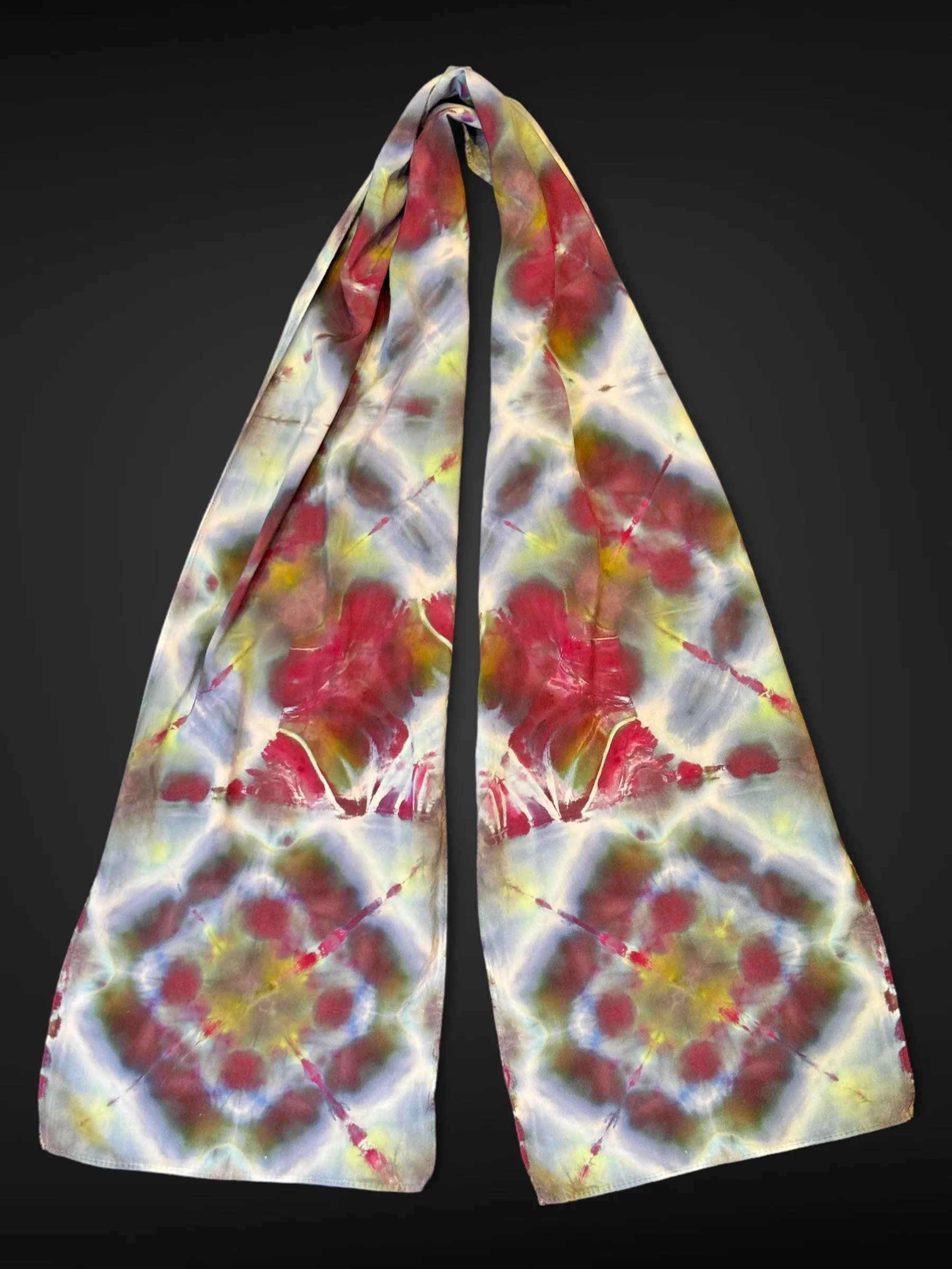 ice dyed shibori bamboo rayon scarf