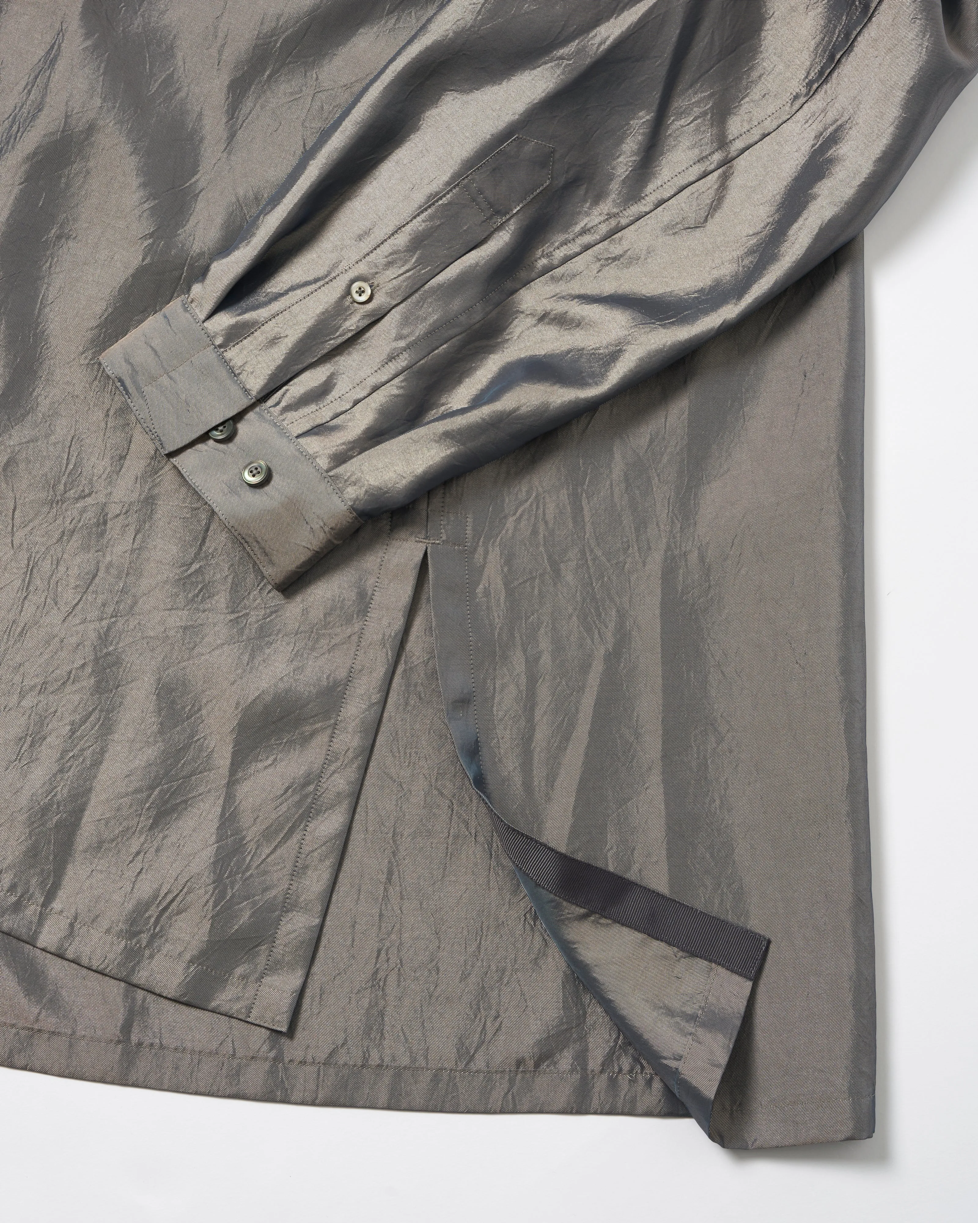 IRIDESCENT SEAM POCKET SHIRT .11 【GLOSS BEIGE】