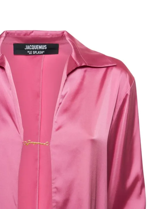 Jacquemus   La Chemise Notte open satin shirt 