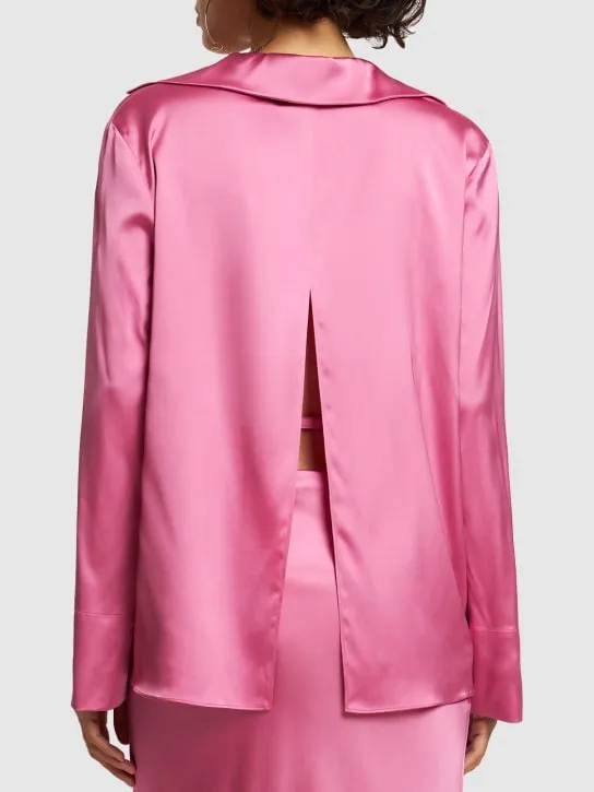 Jacquemus   La Chemise Notte open satin shirt 