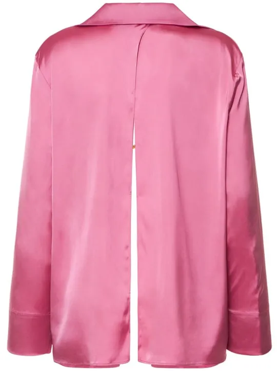 Jacquemus   La Chemise Notte open satin shirt 