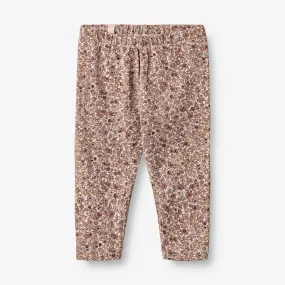 Jersey Leggings Jules | Baby - grey rose flowers