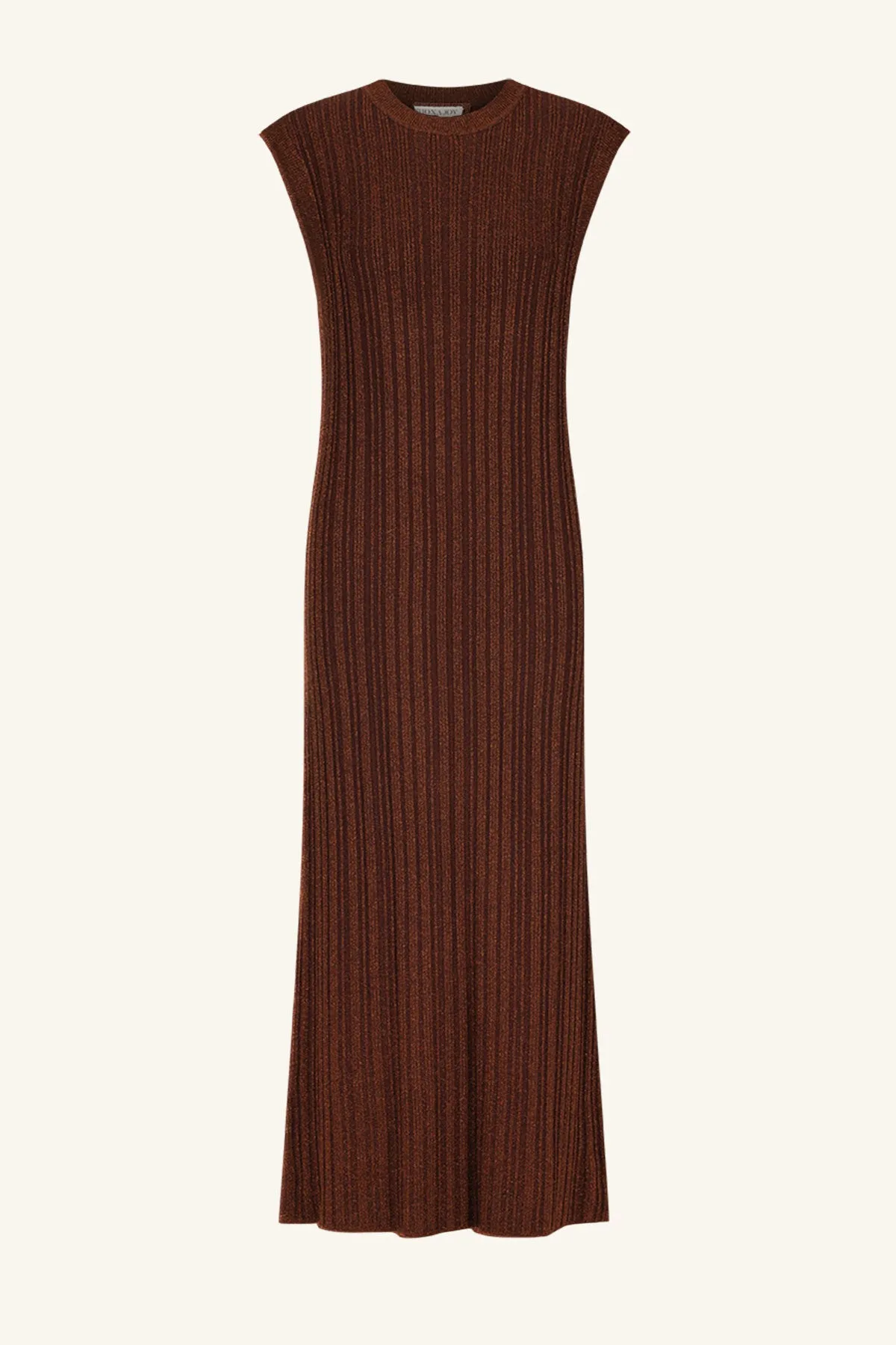 KAMARI SLEEVELESS TANK MIDI DRESS - BRANDY BROWN