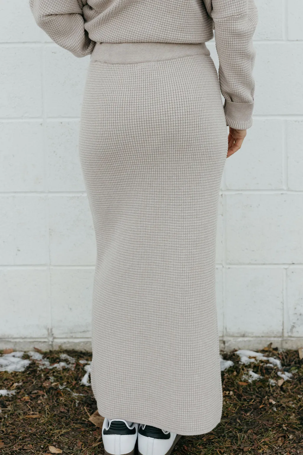 Kaydee Sweater Skirt-Stone