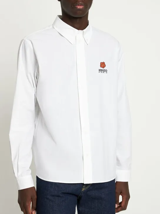 Kenzo Paris   Boke logo cotton poplin shirt 