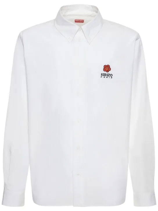 Kenzo Paris   Boke logo cotton poplin shirt 