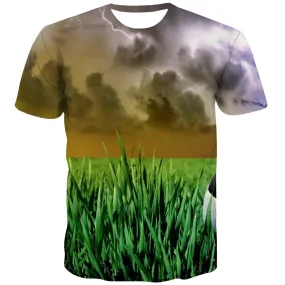 Lawn T-shirt Men Football T shirts Funny Athletics T-shirts Graphic Stadium Tshirts Novelty