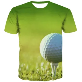 Lawn T shirts Men Golf Tshirt Anime Forest Tshirts Cool Natural Tshirts Casual Game T-shirts Graphic