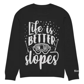 Life Is Better On The Slopes Ski Personalized Knit Sweater