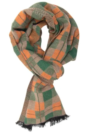 Light Brown & Green Scarf