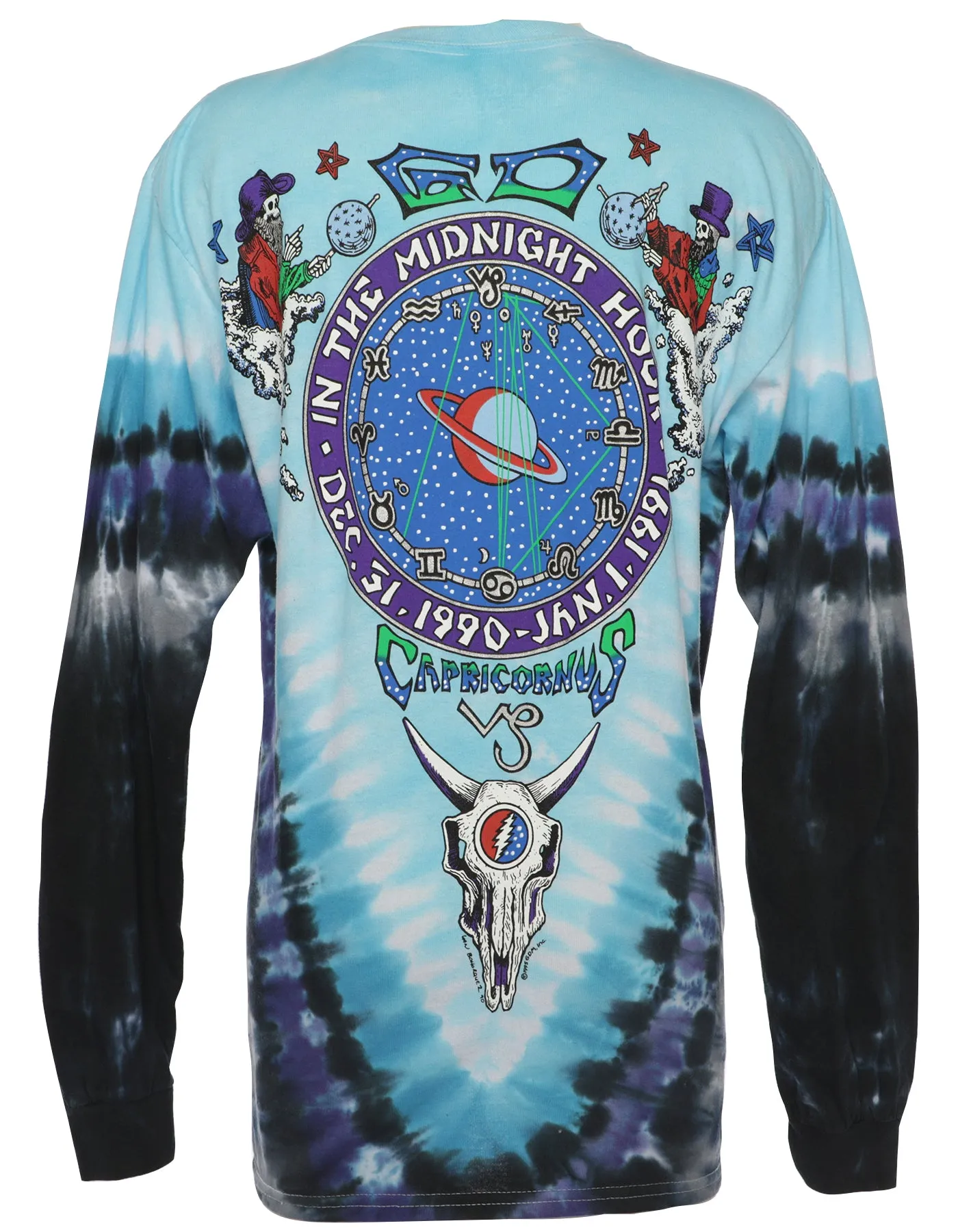 Liquid Blue Grateful Midnight Hour Tie-Dye Long Sleeve T Shirt