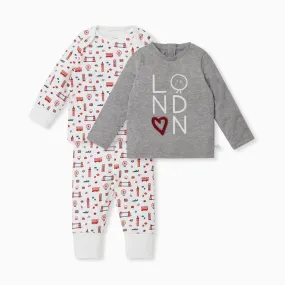 Little London Long Sleeve T-Shirt 2 Pack & Leggings Outfit