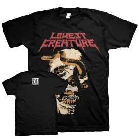 Lowest Creature "Snake Skull" Black T-Shirt