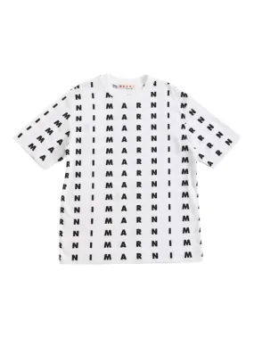 Marni Junior   All over logo print jersey t-shirt 