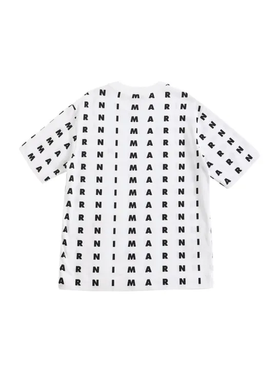 Marni Junior   All over logo print jersey t-shirt 