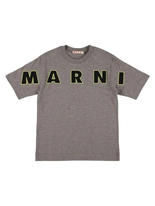 Marni Junior   Embroidered cotton jersey t-shirt 