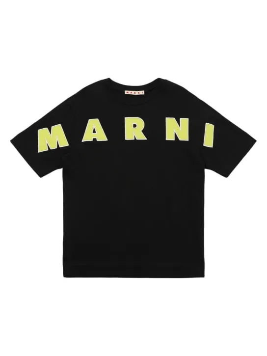 Marni Junior   Embroidered cotton jersey t-shirt 