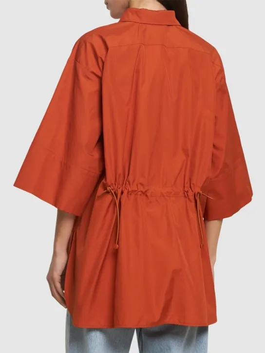 Max Mara   Cotton poplin drawstring shirt 