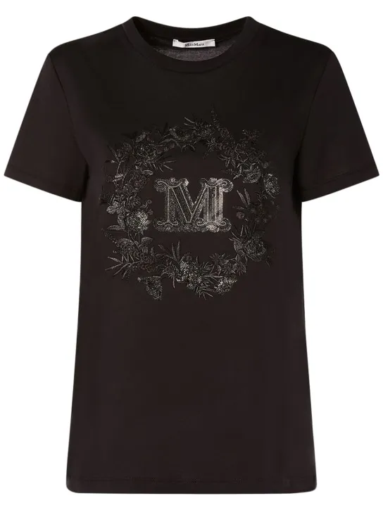 Max Mara   Elmo embroidered cotton t-shirt 