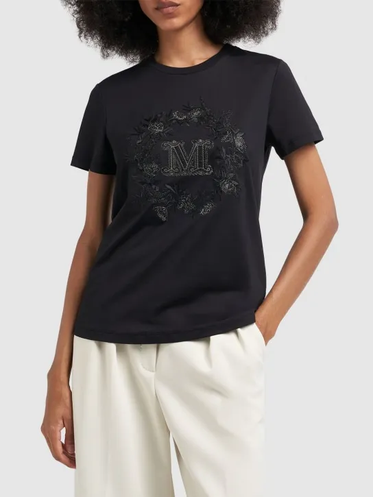 Max Mara   Elmo embroidered cotton t-shirt 