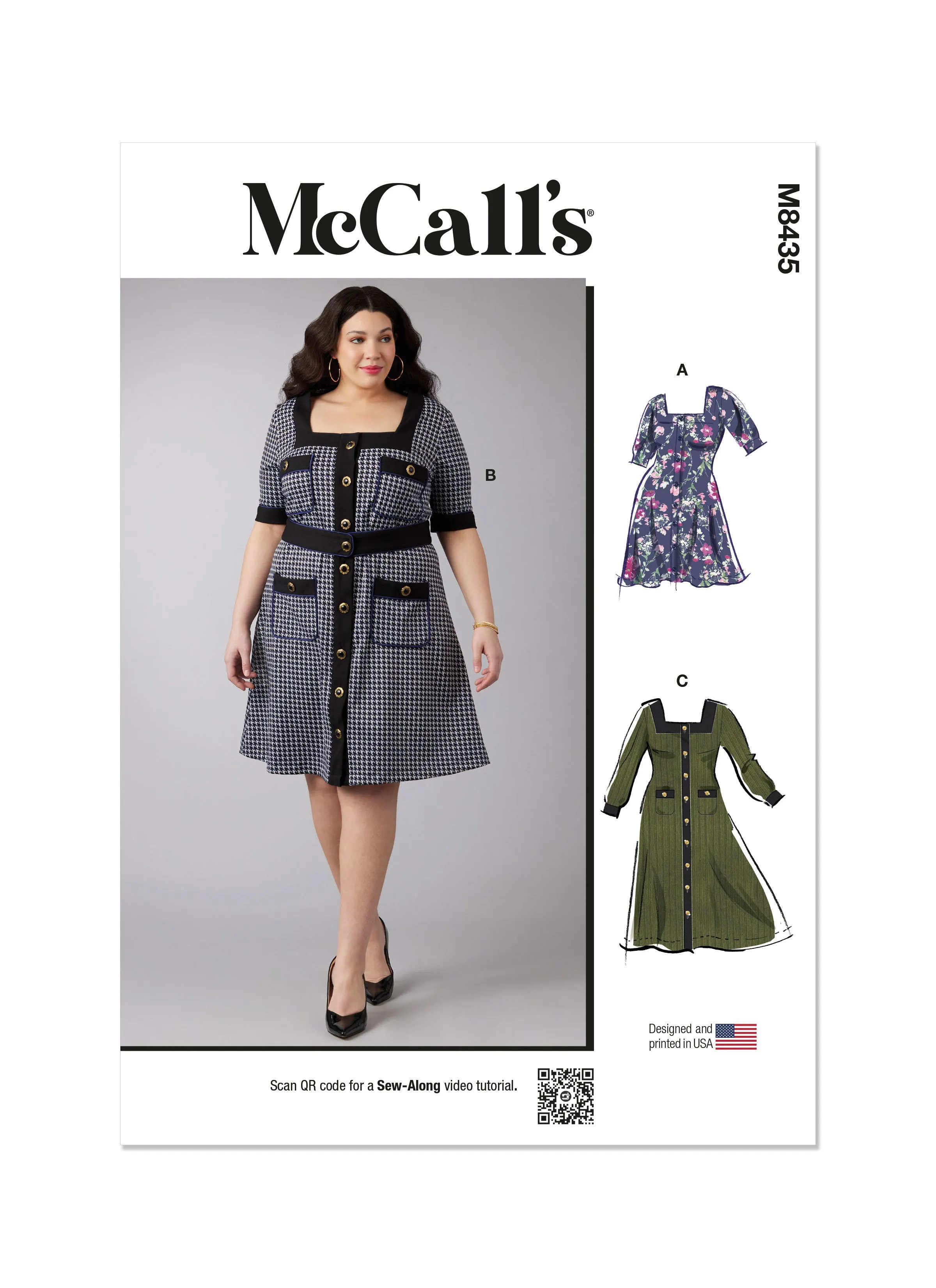 McCall's sewing pattern M8435 Women's Knit Dresses