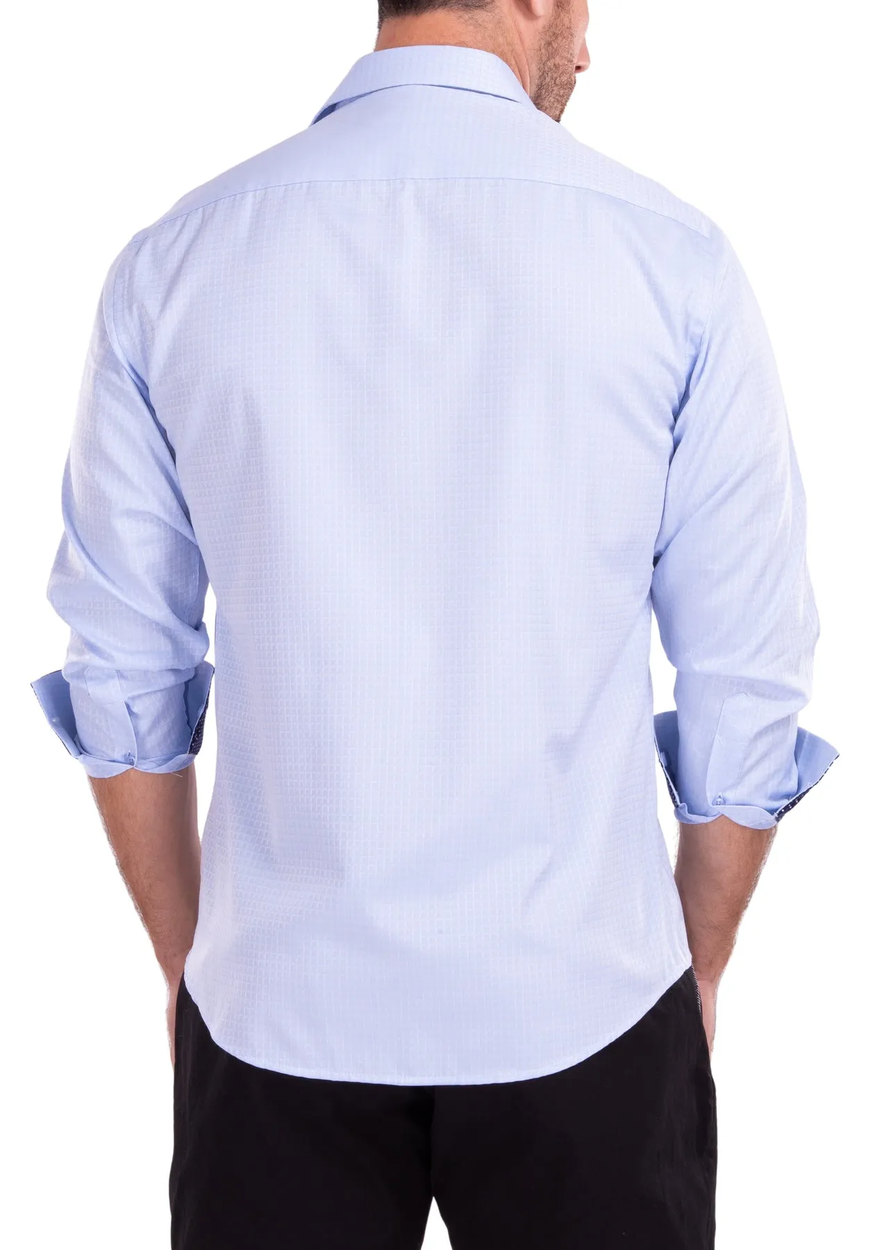 MEN'S LONG SLEEVES SHIRT WHITE | MODERN FIT EUROPEAN DESIGN | 222224