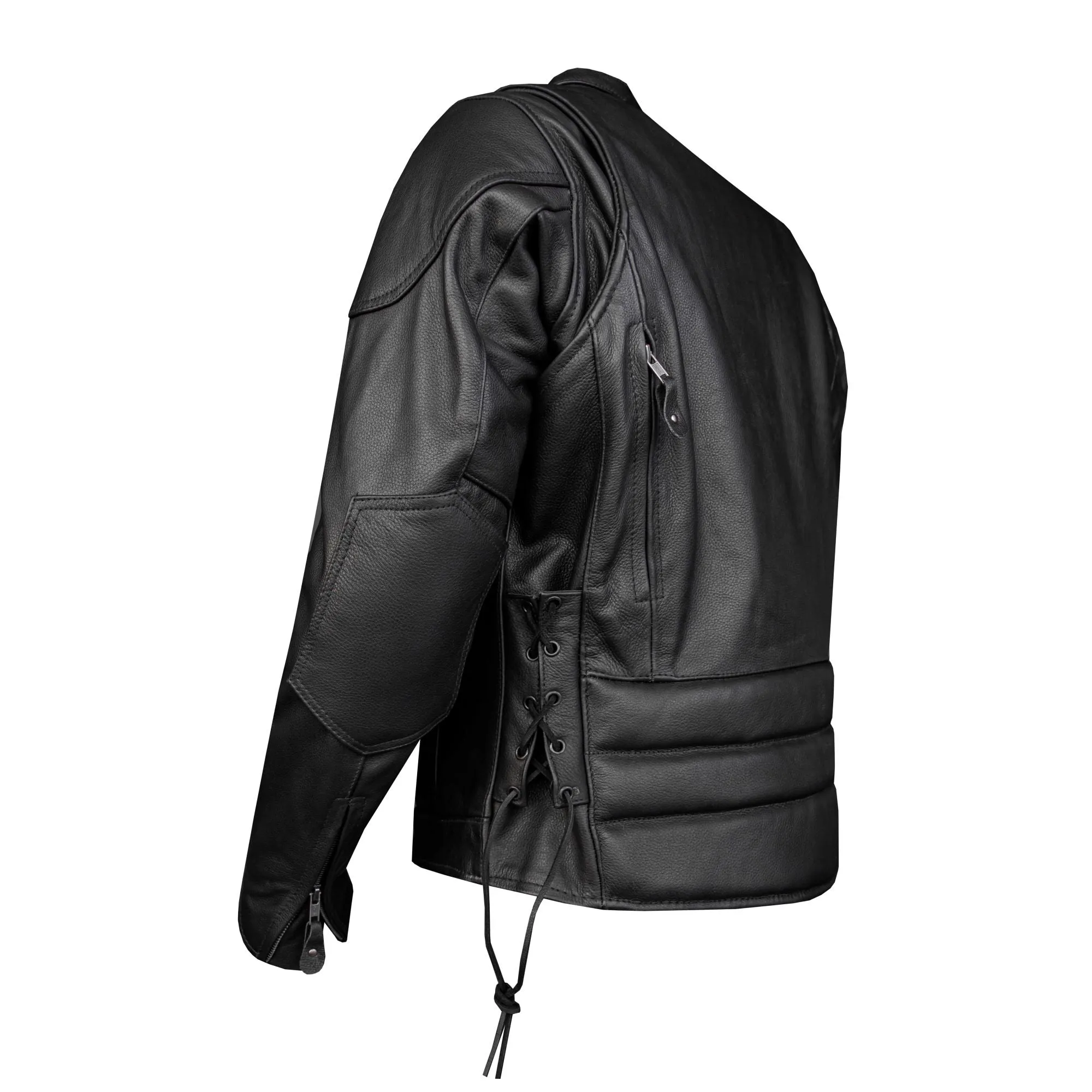 Mens Racer jacket With Zippered Cuffs