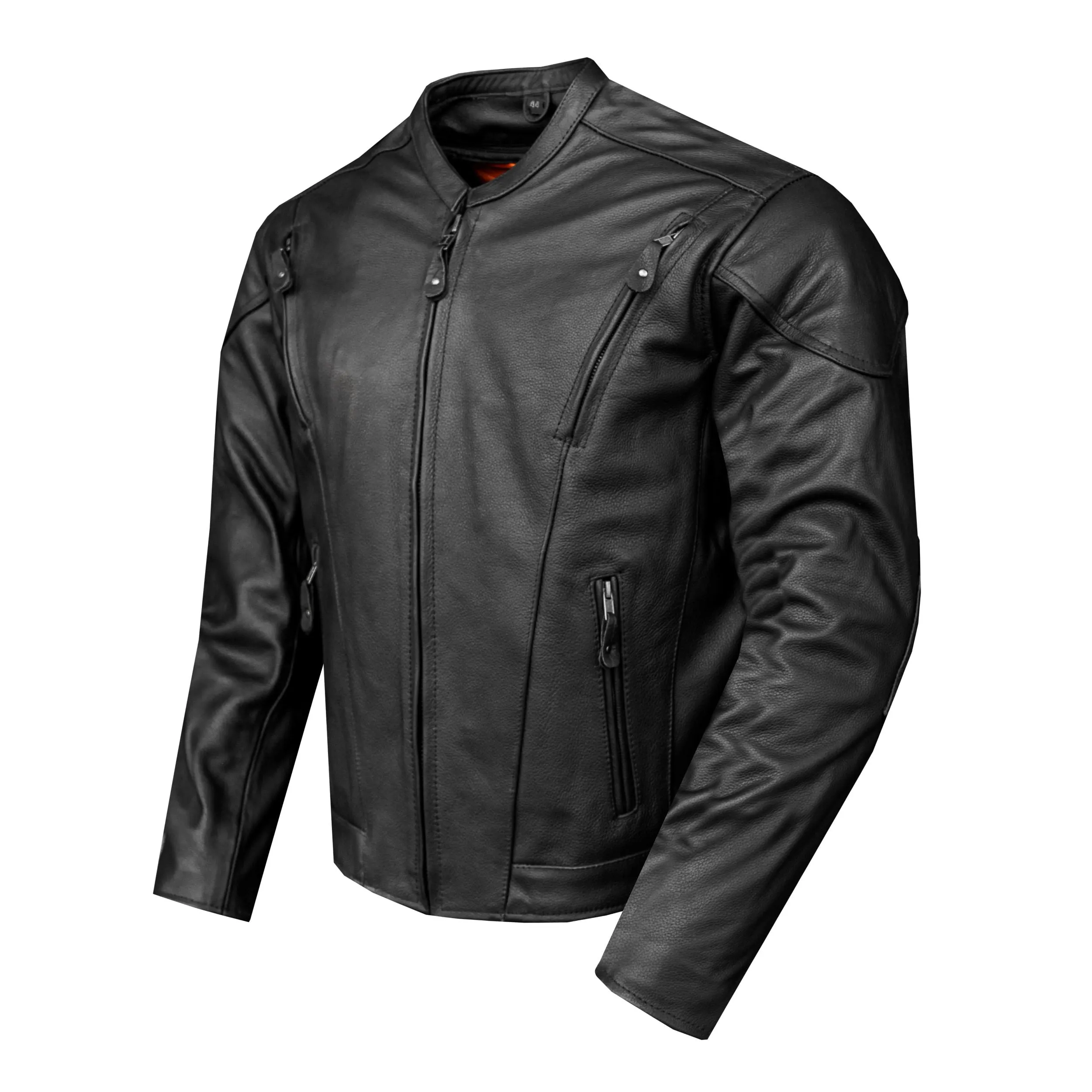 Mens Racer jacket With Zippered Cuffs