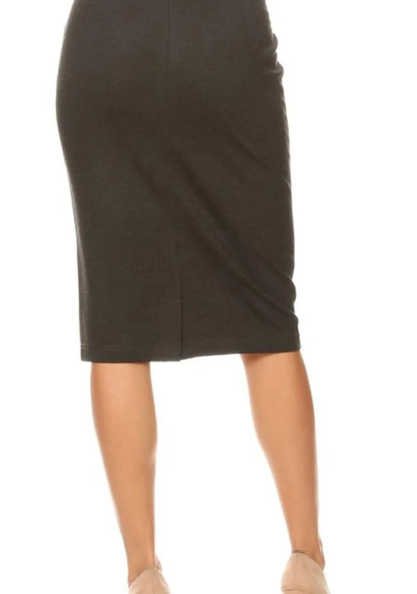 Mercy Ash Gray Pencil Skirt