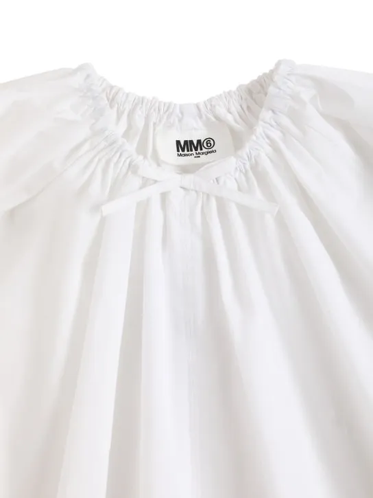 MM6 Maison Margiela   Cotton poplin shirt w/ bow 