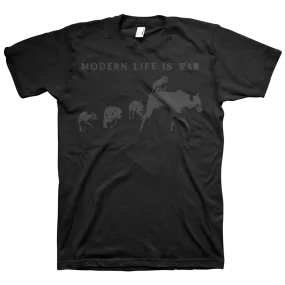 Modern Life Is War "Pack Of Wolves" Black On Black T-Shirt