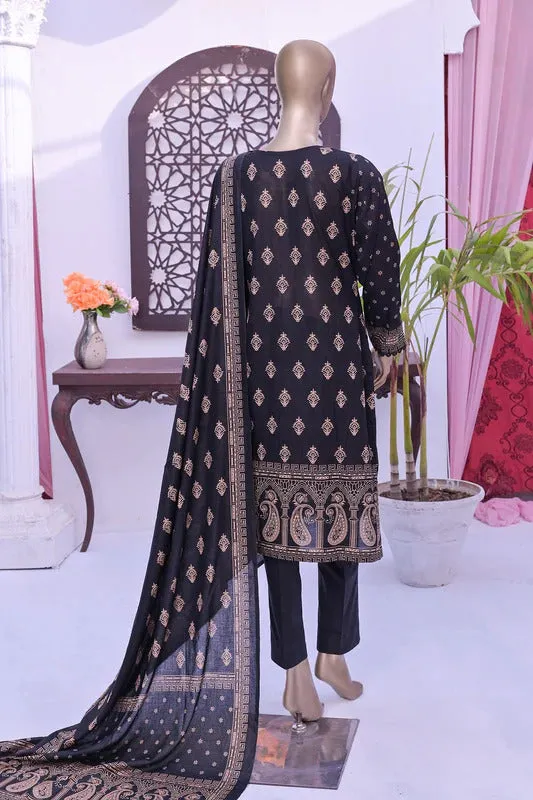 Monochrome by Amna Khadija Unstitched 3 Piece Black & White Lawn Collection'2022-BW-11