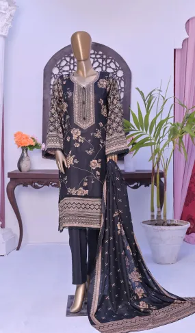 Monochrome by Amna Khadija Unstitched 3 Piece Black & White Lawn Collection'2022-BW-16