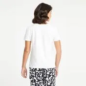 Monochrome Side Floral Print Tee Shirt