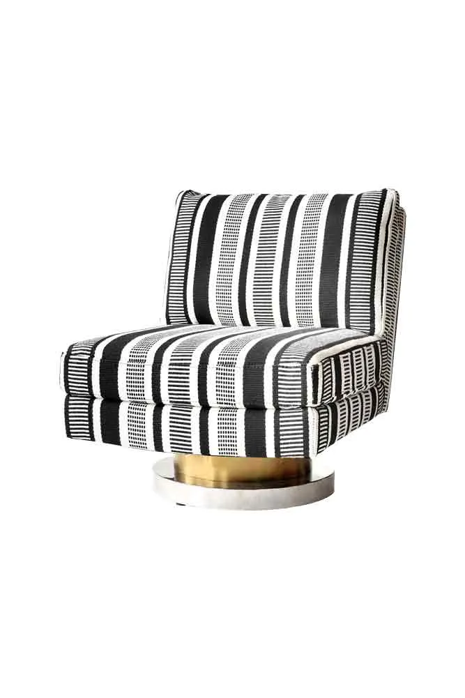 Monochrome Stripe Swivel Chair