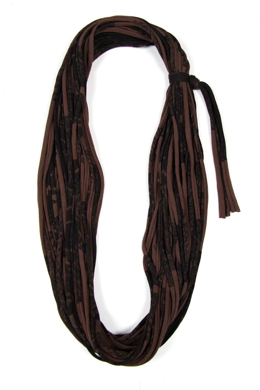 Necklush Cowl Scarf / Black & Brown / Unisex