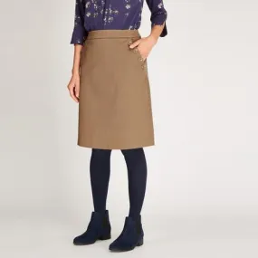 Nutmeg A-Line Button Detail Skirt