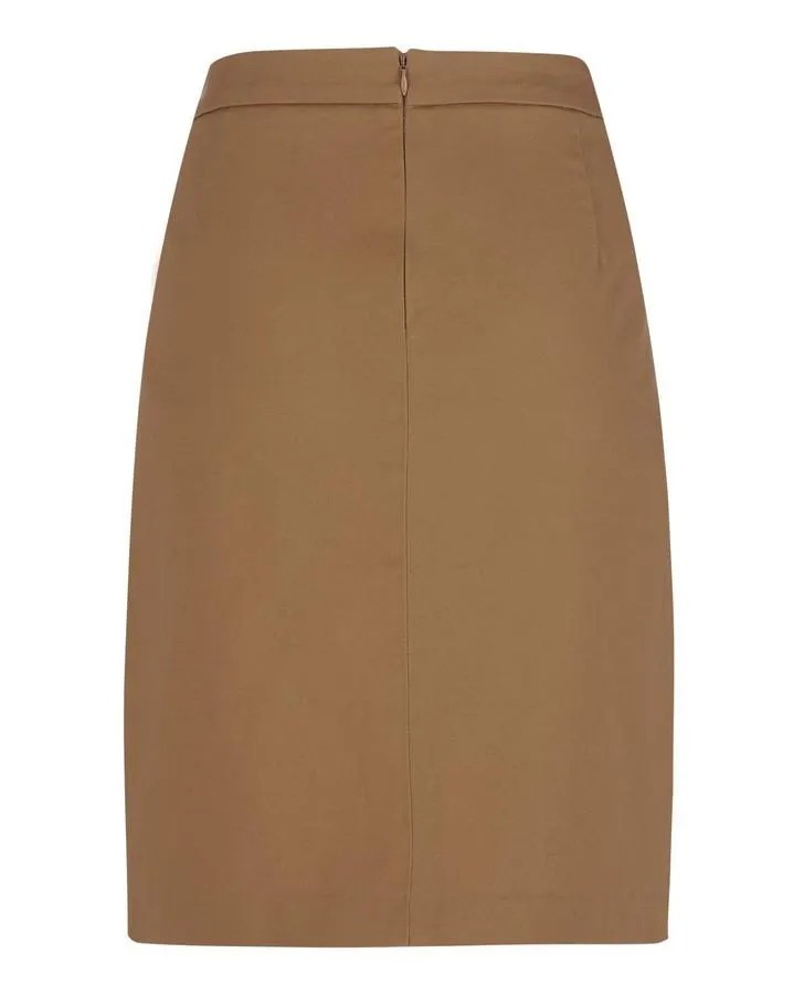 Nutmeg A-Line Button Detail Skirt