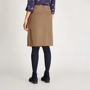 Nutmeg A-Line Button Detail Skirt