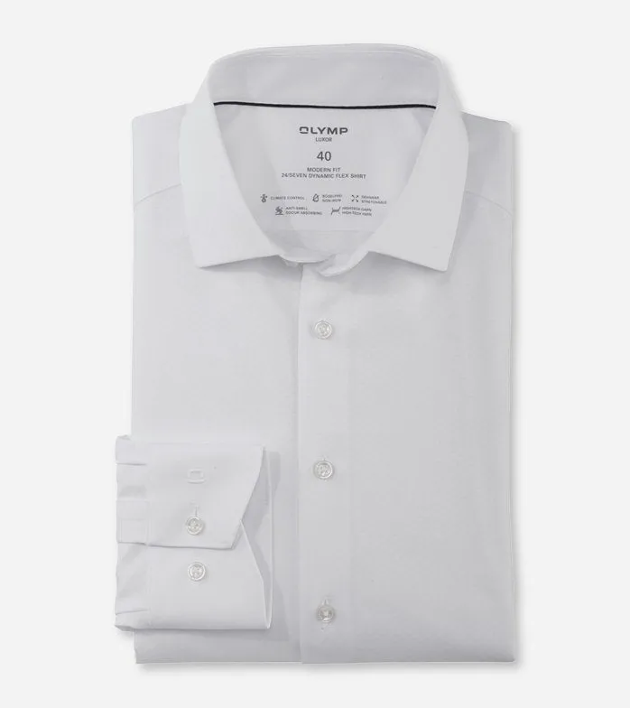 OLYMP - Luxor 24/Seven Business shirt, modern fit, Global Kent, White